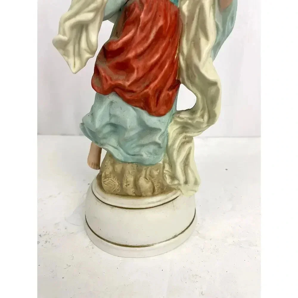 VTG Porcelain Angel‎ Music Box Milano Porcelain Sculpture Figure 1982 Eda Mann